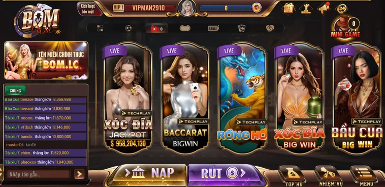 Live Casino BomWin – Trải Nghiệm Sòng Bài Thượng Lưu Trực Tuyến 2026