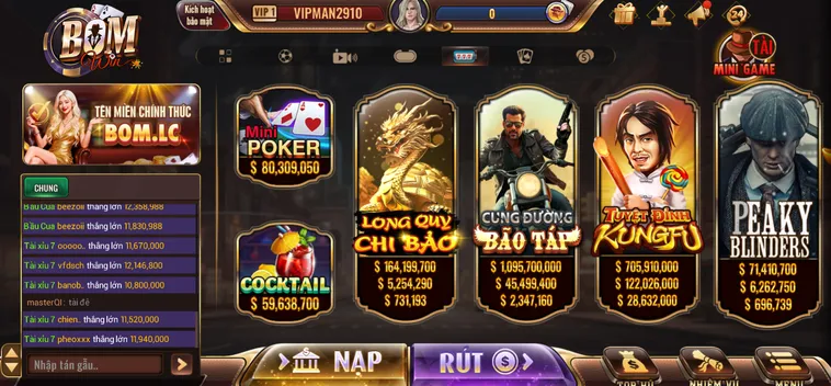 Slot Game BomWin – Hành Trình Chinh Phục Jackpot Khổng Lồ 2026